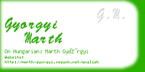 gyorgyi marth business card